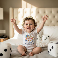 Hit the ultimate jackpot with this adorable baby bodysuit or tshirt — perfect for Vegas-themed baby showers, pregnancy announcements, or gifting that mama-to-be who’s always up for a little glam (and a lot of love 💕).

This gender-neutral design features our original “Vegas Baby, Literally!” design, making it a top pick for:
🎲 Vegas baby showers
🎰 Pregnancy reveal outfits
💛 Unique baby shower gifts
🍼 Coming soon photo props
📸 Maternity reveal photo shoots