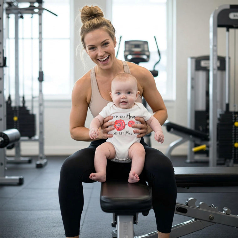 Baby Shower Gift, Does your Mom even Lift Bro, Fitness Baby, Fit Baby shirt, Lifting Buddy shirt, Cute Baby Clothes, Nephew Gift, New Mom