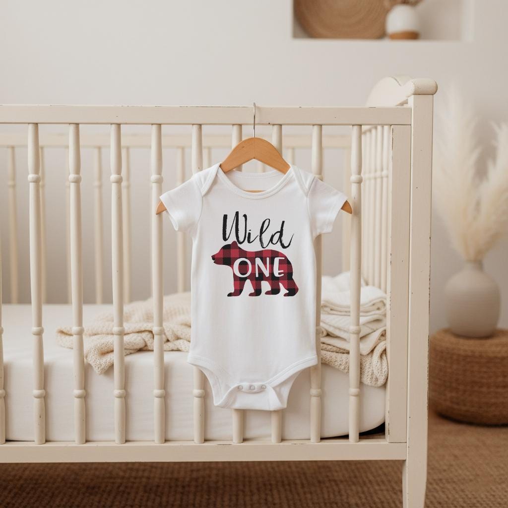 Wild One Birthday, Lumberjack Birthday, 1st Birthday shirt, Buffalo Plaid Party, Lumberjack Party, Wild One Bear Party, Wild One Party