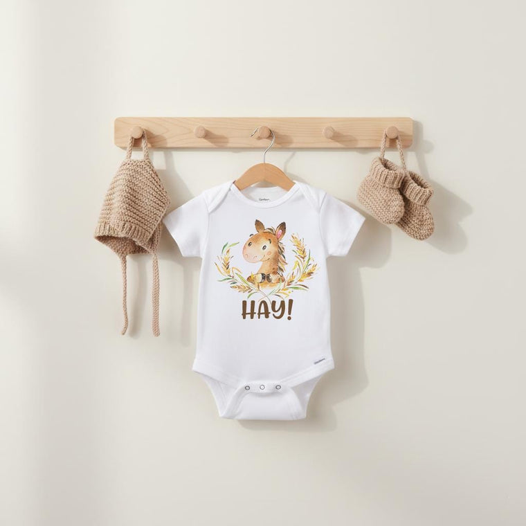 Baby Shower Gift, Horse Onesie®, Country Baby, Farm shirt, Cowgirl, New to the Herd, Farm Baby Gift, Cute Baby Clothes, Horse Theme, Horses