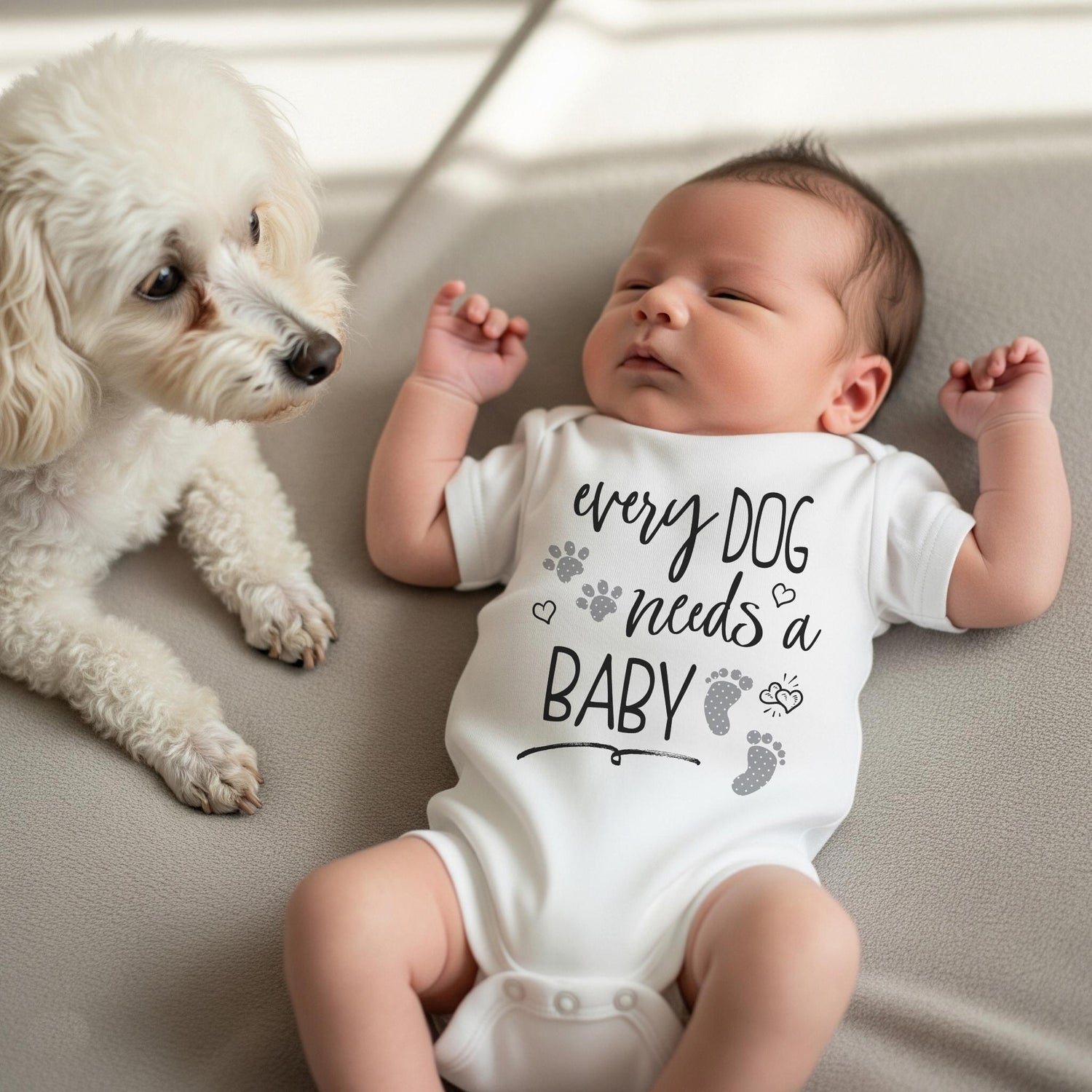 Dog Onesie®, Every Dog Needs a Baby, Pregnancy Announcement, Dog Shirt, Pregnancy Reveal, Baby Reveal, Baby Announcement, Fur Baby Bodysuit