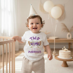 2nd Birthday Shirt, Kitten Birthday, Kitty Birthday shirt, Custom Birthday, Cat Birthday, Cat Shirt, Second Birthday, Two Purrfect, Kitty