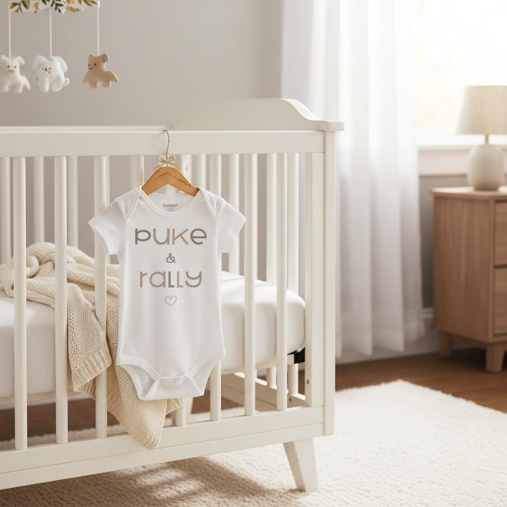 Puke & Rally Onesie®, Baby Shower Gift, Funny Baby Onesie®, Funny Baby Bodysuit, Funny Newborn Gift for Baby, Funny Baby Shower Gift, Niece