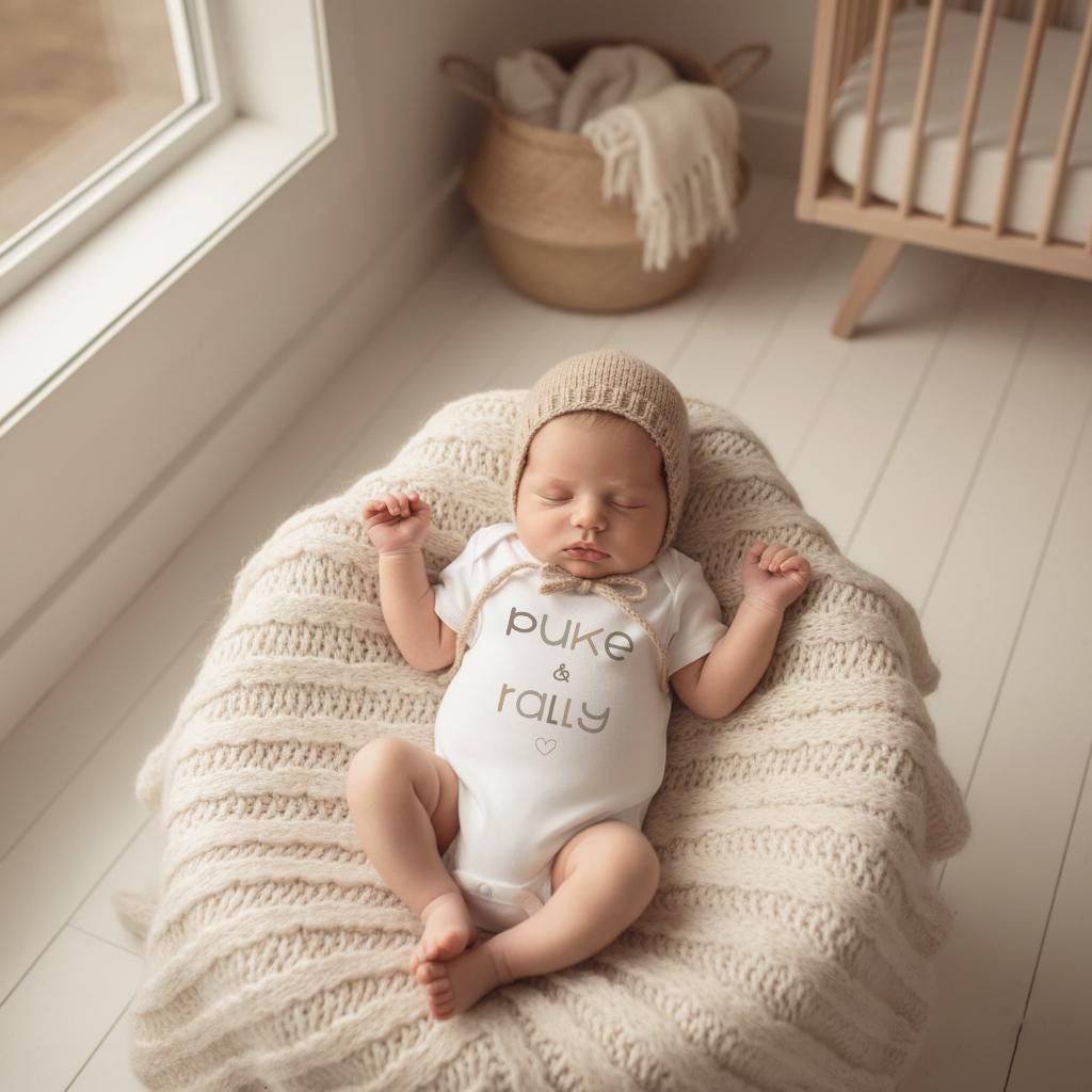 Puke & Rally Onesie®, Baby Shower Gift, Funny Baby Onesie®, Funny Baby Bodysuit, Funny Newborn Gift for Baby, Funny Baby Shower Gift, Niece