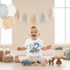 Second Birthday, Oink Baa Moo, Farm Birthday, Oink Moo Turning Two, 2nd Birthday, Blue Truck Party, Farm Party Theme, Boy Birthday SHIRT