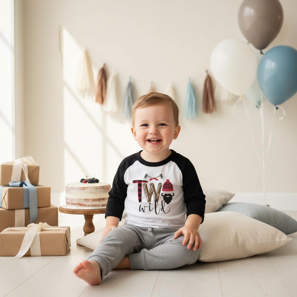 Two Wild Birthday, Lumberjack Birthday, 2nd Birthday shirt, Buffalo Plaid Party, Lumberjack Party, Camping Party, Two Wild Camper
