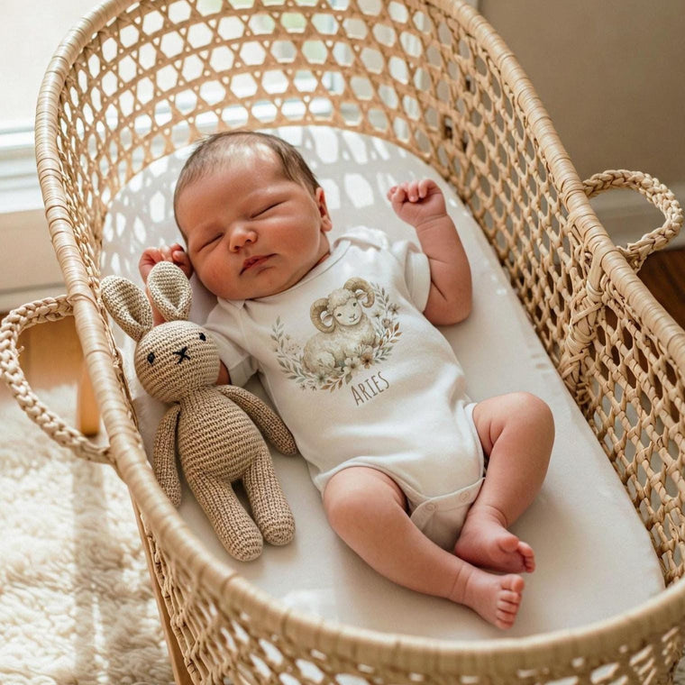 Aries Baby Onesie®, Zodiac Sign Baby Outfit, Astrology Baby Shower Gift, Horoscope Baby Bodysuit, March April Birthday, Newborn Zodiac Shirt