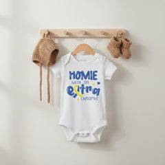 Homie with an Extra Chromie, Designer Genes Onesie®, Down Syndrome Awareness, Special Baby Shower Gift, 21st chromosome, Special baby gift