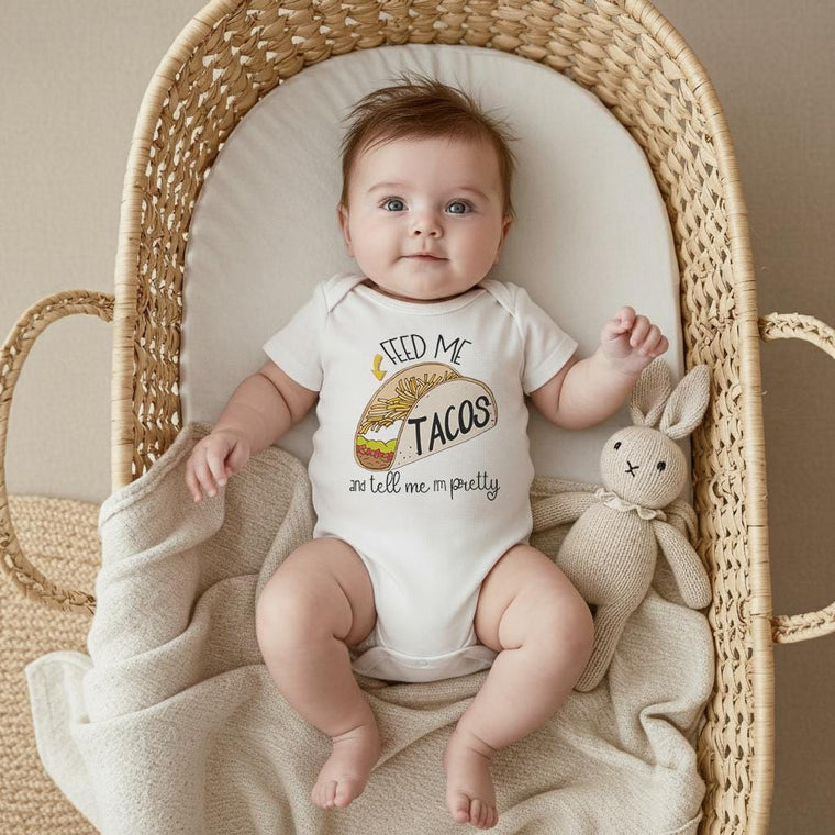 Taco Onesie®, Nacho Baby, Baby Shower Gift, Funny Baby Gift, Taco Baby Gift, Taco Tuesday, Taco Birthday Shirt, Feed me Tacos, Taco Theme