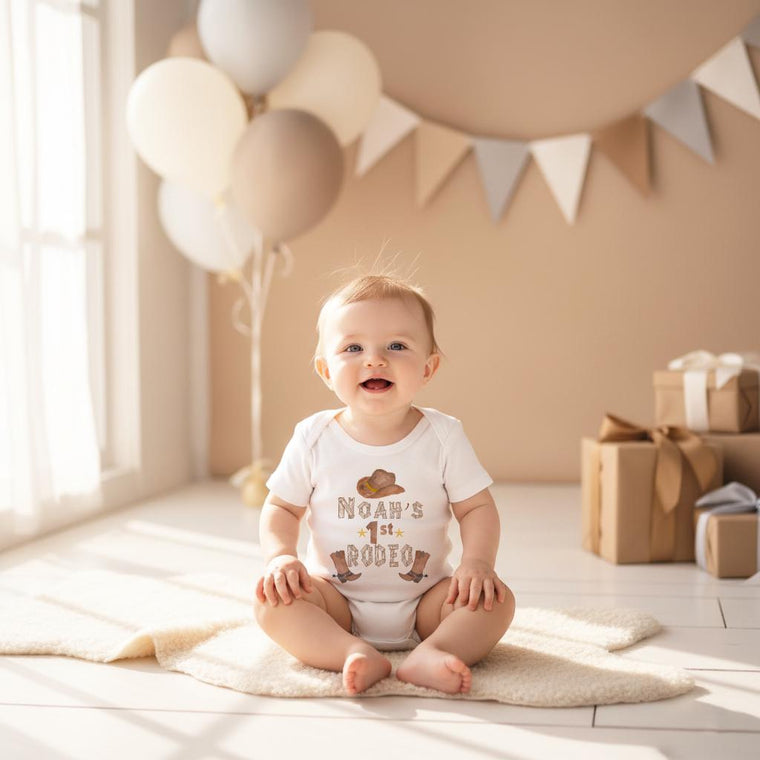 My First Rodeo, Western Birthday, Cowboy Party, Rodeo shirt, 1st Birthday Boy, Country Boy Birthday, Personalized Birthday, Farm Birthday