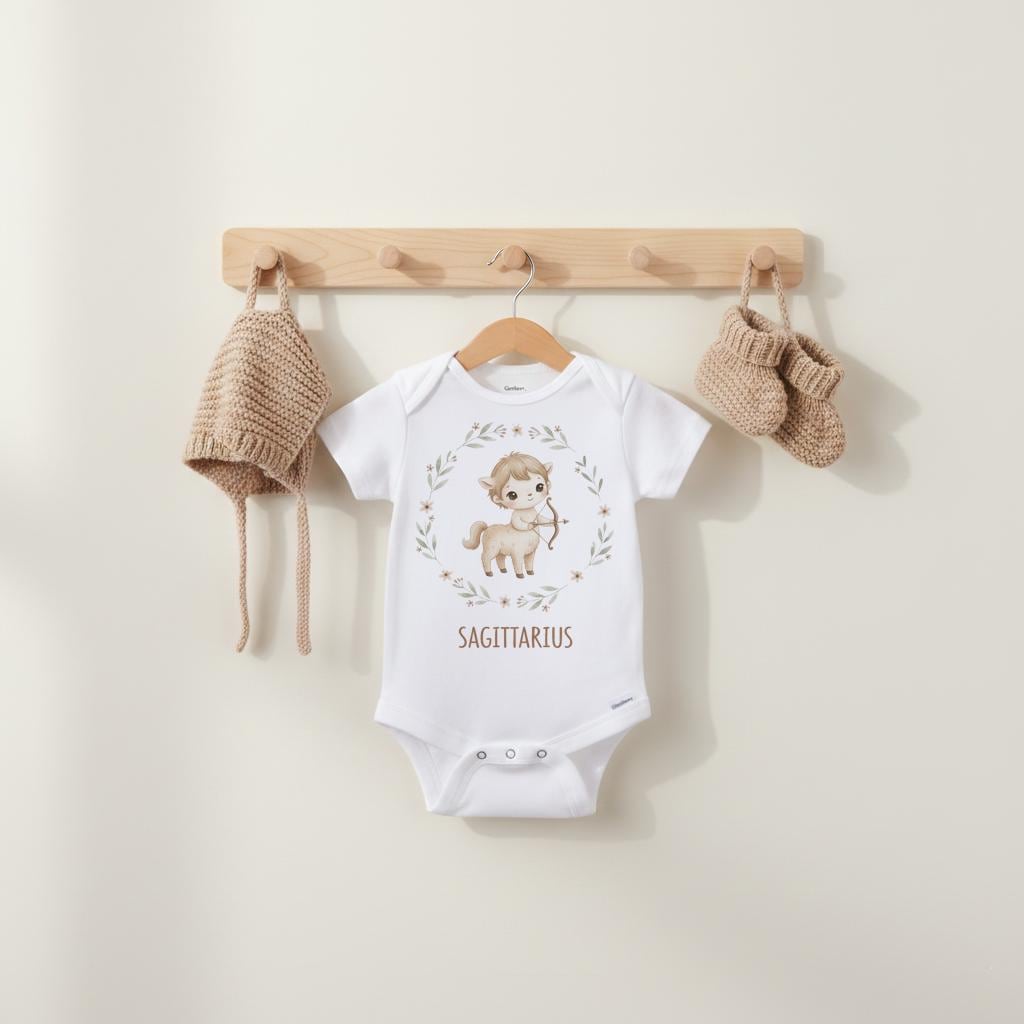 Sagittarius Baby Onesie, Zodiac Sign Baby Gift, Astrology Shirt, December Birthday Outfit, Zodiac Baby Romper, Unisex Baby Bodysuit
