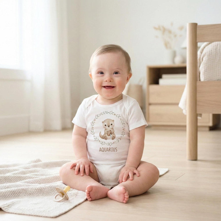 Aquarius Baby Onesie®, Zodiac Sign Baby Outfit, Astrology Baby Shower Gift, Horoscope Baby Bodysuit, February Birthday,Newborn Zodiac