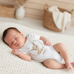 Virgo zodiac baby onesie with a soft boho watercolor design on a bright white background. Unisex astrology baby outfit perfect for August and September birthdays, newborn photos, baby shower gifts, horoscope-themed milestone pictures, and gender-neutral baby clothing. High-quality printable Virgo zodiac artwork for infant apparel