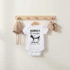 Farm Help on the Way, Pregnancy Announcement, Grandpa's Lil Rancher, Pregnancy Reveal, Cow Onesie®, Country Baby, Baby Reveal, Angus Onesie