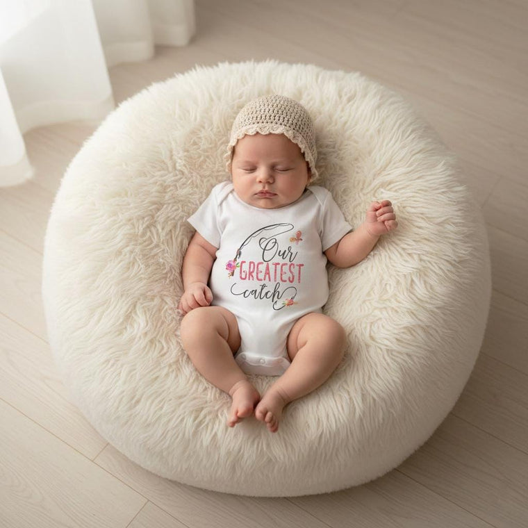 Fishing ONESIE®, Our greatest catch, Pregnancy Reveal, Fishing Baby Gifts, Baby Announcement, Fishing Daddy shirt, Expecting Greatest Catch
