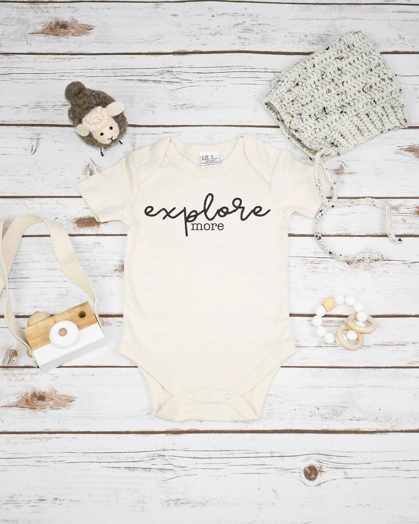 Explore More, Organic Baby Bodysuit