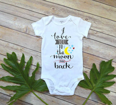 Love you to the Moon and Back, Baby Shower Gift, Cute Baby Clothes, Cute Baby Gifts, Baby Girl Clothes, Baby Boy Gift, Moon and Back baby