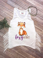 Foxy Mama, Mommy and Me shirts, Mommy and Me Outfits, Baby Shower Gift, Wild One theme, Mom Shirts, Fringe Top, New Mom Gift, Family Shirts,