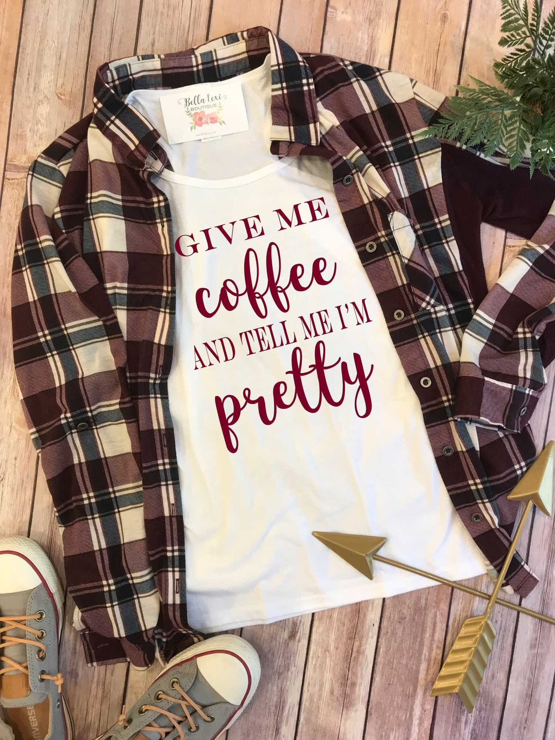 Coffee Shirt, Give me Coffee and Tell Me I'm Pretty, Coffee Shirts, Mom Gifts, Funny Graphic Tees, Funny Coffee Gift, Coffee Lover Gifts