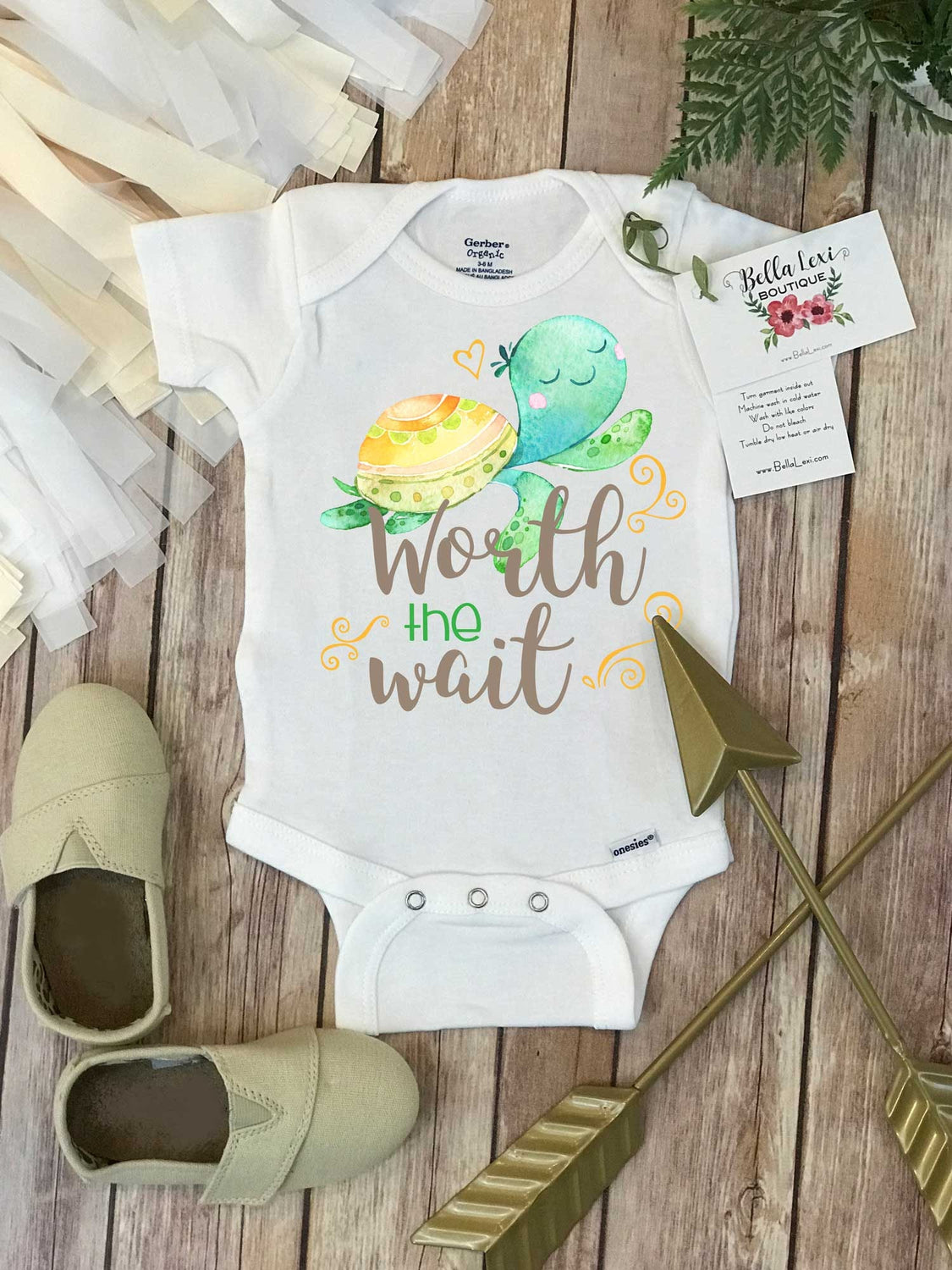 Rainbow Baby Onesie®, Worth the Wait, Special Baby Gift, Rainbow Shower Gift, Baby Reveal, Rainbow Baby Gift, Pregnancy After Loss, Turtle