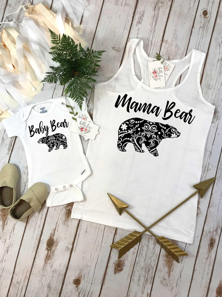 Mama Bear Set, Mommy and Me Shirts, New Mom Gift, Mommy and Me Outfits, Family Shirts, Baby Bear Shirt, Mama Bear Shirt Set,Mom and Daughter