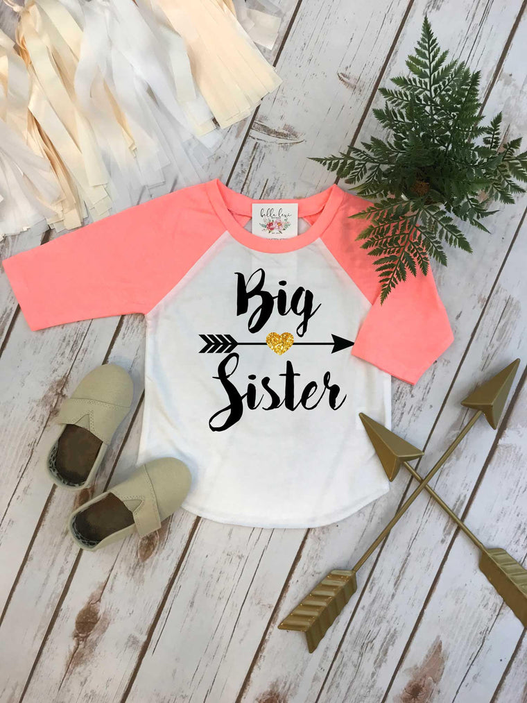 Big Sister Shirt, Big Sister Raglan, Sisters Shirts, Big Sister Arrow, Sister Shirt, Family tees, Big Sister Reveal, Big Sister Announcement