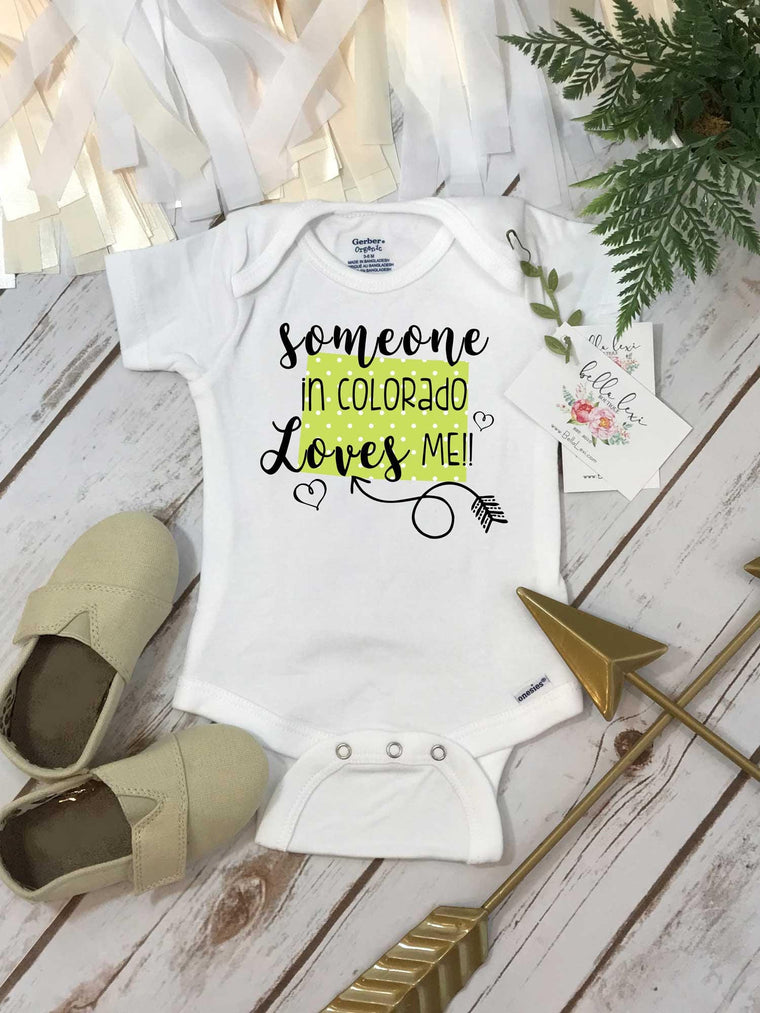 Colorado Onesie®, Baby Shower Gift, Someone in Colorado, State Onesie, from Colorado Love, Niece Gift, Gift from Auntie, Nephew Gifts, State