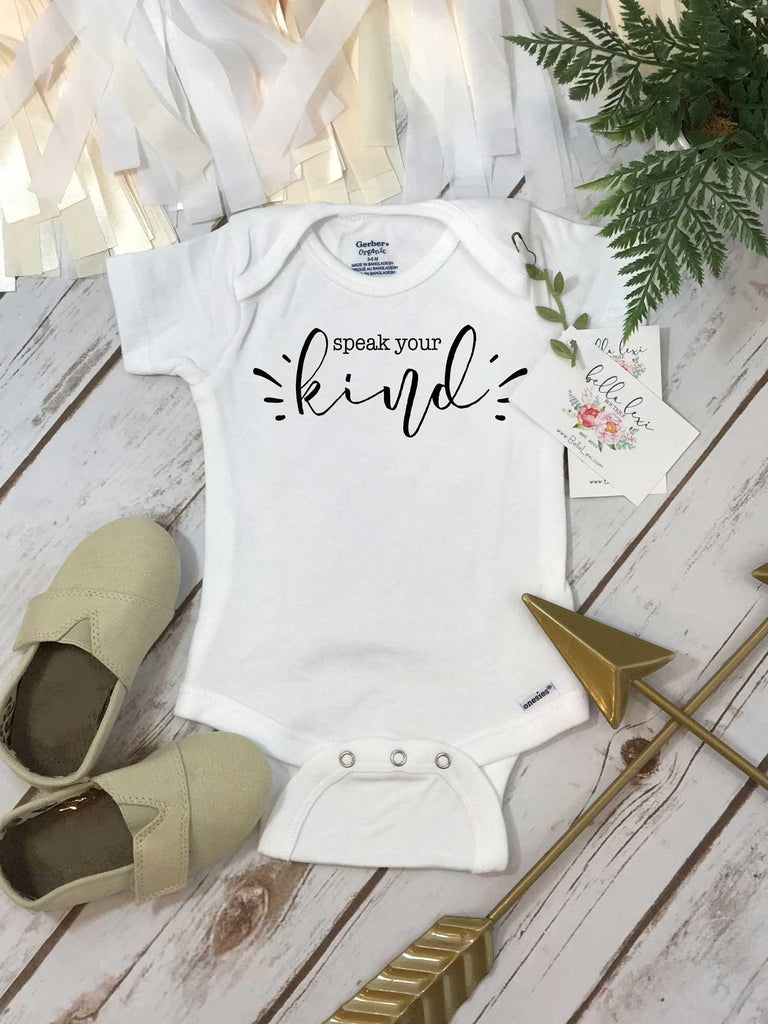 Speak Your Kind, Baby Shower Gift, Cute Baby Clothes, Cute Baby Gifts, Baby Girl Clothes, Baby Girl Gift, Niece Gift, Inspirational Gifts