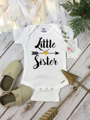 Little Sister Shirt, Baby Sister Onesie®, Sisters Shirts, Little Sister Arrow, Sister Shirt, Family tees, Big Sister Reveal, Gender Reveal