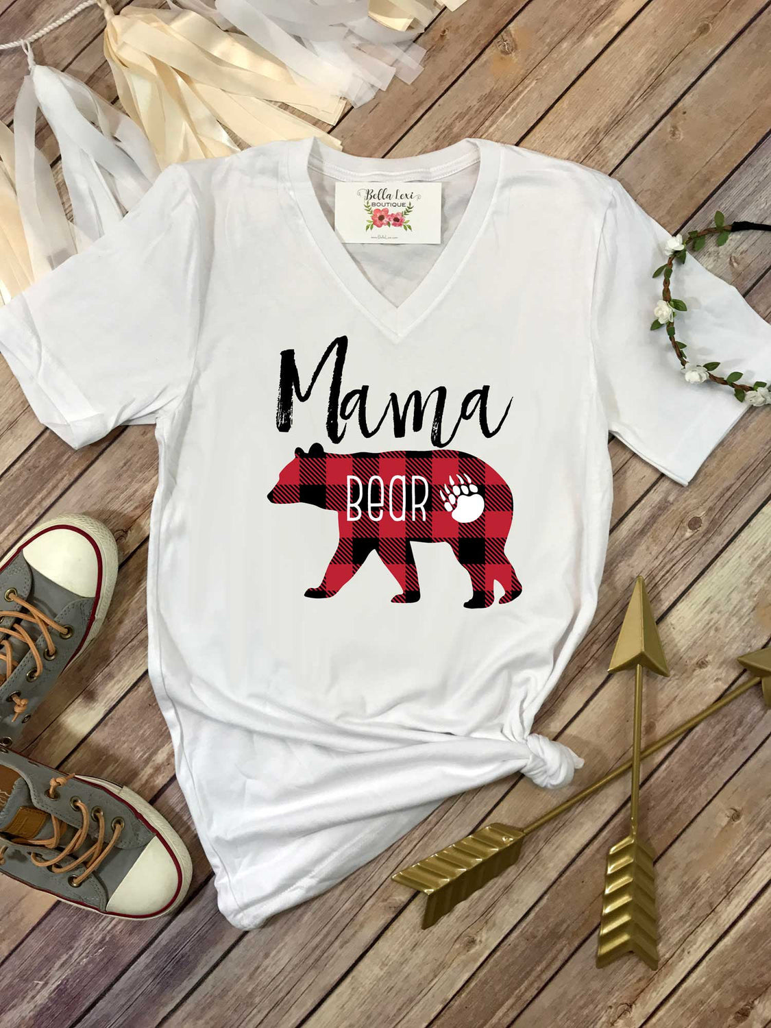 Mama Bear Shirt, Mommy and Me shirts, Mommy and Me Outfits, Buffalo Plaid Shirt, Mom Shirts, Family Outfits, Baby Shower Gift for Mom, RED