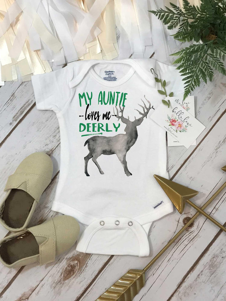 Nephew Gift, My AUNTIE Loves Me Deerly, Aunt Gift, Aunt Boy shirt, Auntie shirt, Deer shirt, Auntie Gift, Best Aunt Ever, Aunt Shirt, GREEN