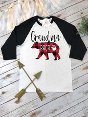 GRANDMA Bear Shirt, Mommy and Me shirts, Mommy and Me Outfits, Buffalo Plaid Shirt, Grandma Shirts, Family Outfits, Gift for Grandma, Grammy