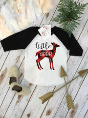 Little Deer Shirt, Christmas Deer Shirt, Buffalo Plaid Party, Buffalo Plaid Shirt, Little Buck, Family Outfits, Baby Deer, Christmas Sets