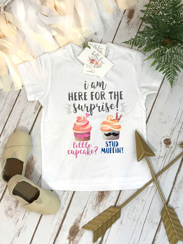Gender Reveal, Little Cupcake or Stud Muffin, Pregnancy Reveal, Expecting Baby shirt, Baby Announcement - Bella Lexi Boutique