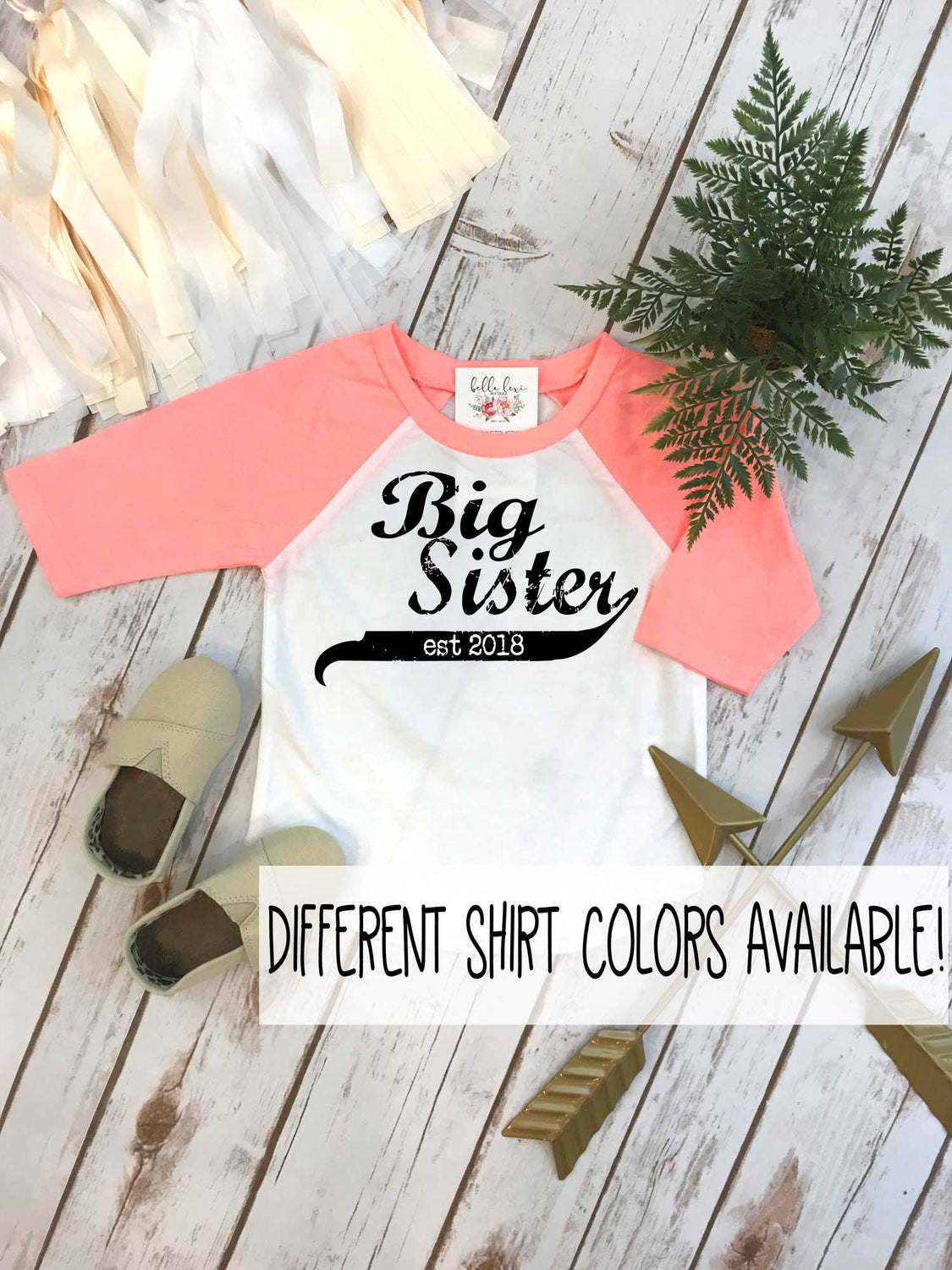 Big Sister Shirt, Sister Baseball Shirt, Sisters Shirts, Big Sister Reveal, Promoted to Big Sister, Sisters tees, Big Sister Announcement