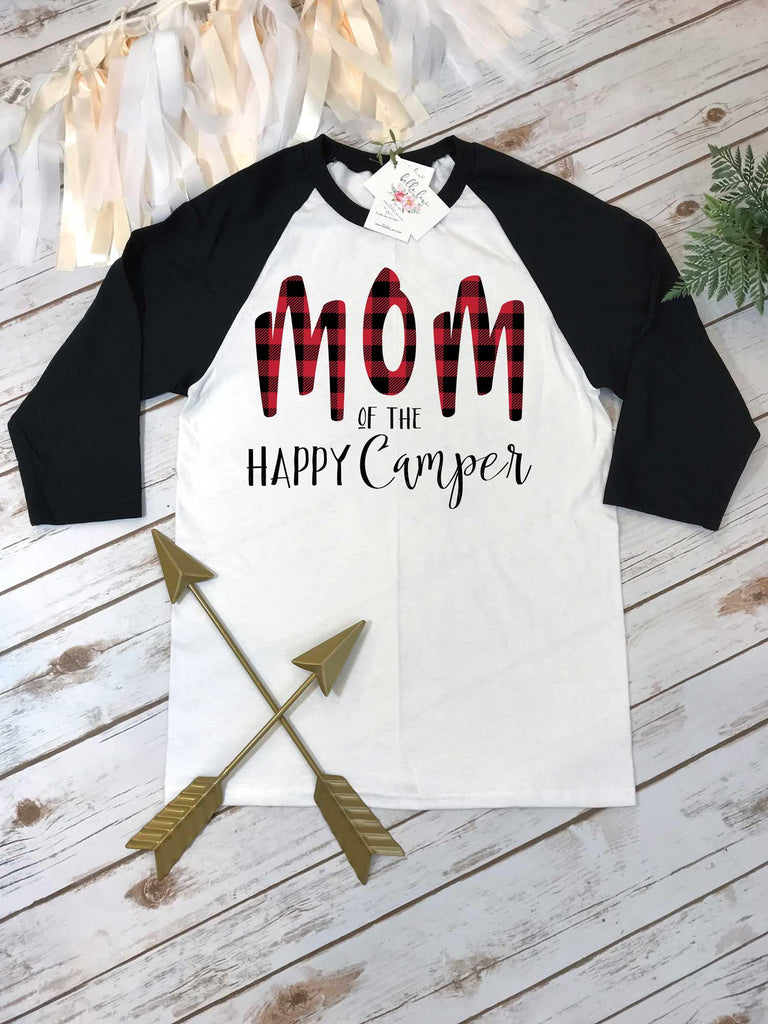 Mom of the HAPPY CAMPER, Lumberjack Party, Mommy and Me Shirts, Wild One Party, Buffalo Plaid Party, Lumberjack Birthday, Wild One Birthday