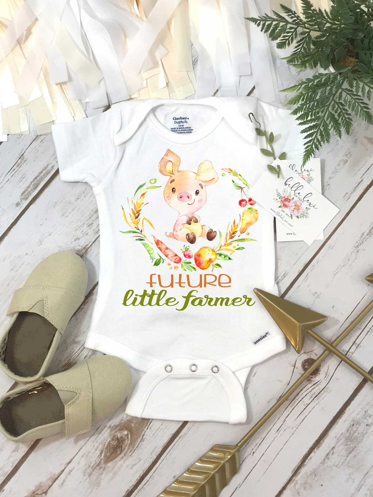 Pregnancy Announcement, Future Little Farmer, Baby Shower Gift, Country Baby Coming, Baby Reveal, Pregnancy Reveal, Future Pig Farmer, Pig