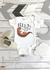 Funny Baby Gift, Hello from the Otter Side, Aunt Baby Gift, Funny Baby Onesie®, Nephew Gift, Niece Gift, Otter, Cute Newborn Gift, Otters