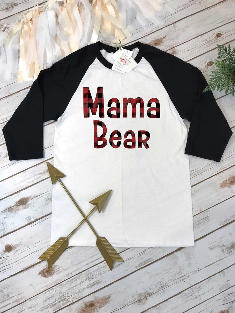 Mama Bear, Mommy and Me shirts, Mommy and Me Outfits, Buffalo Plaid Shirt, Mom Shirts, Family Outfits,Baby Shower Gift for Mom, Baby Shower