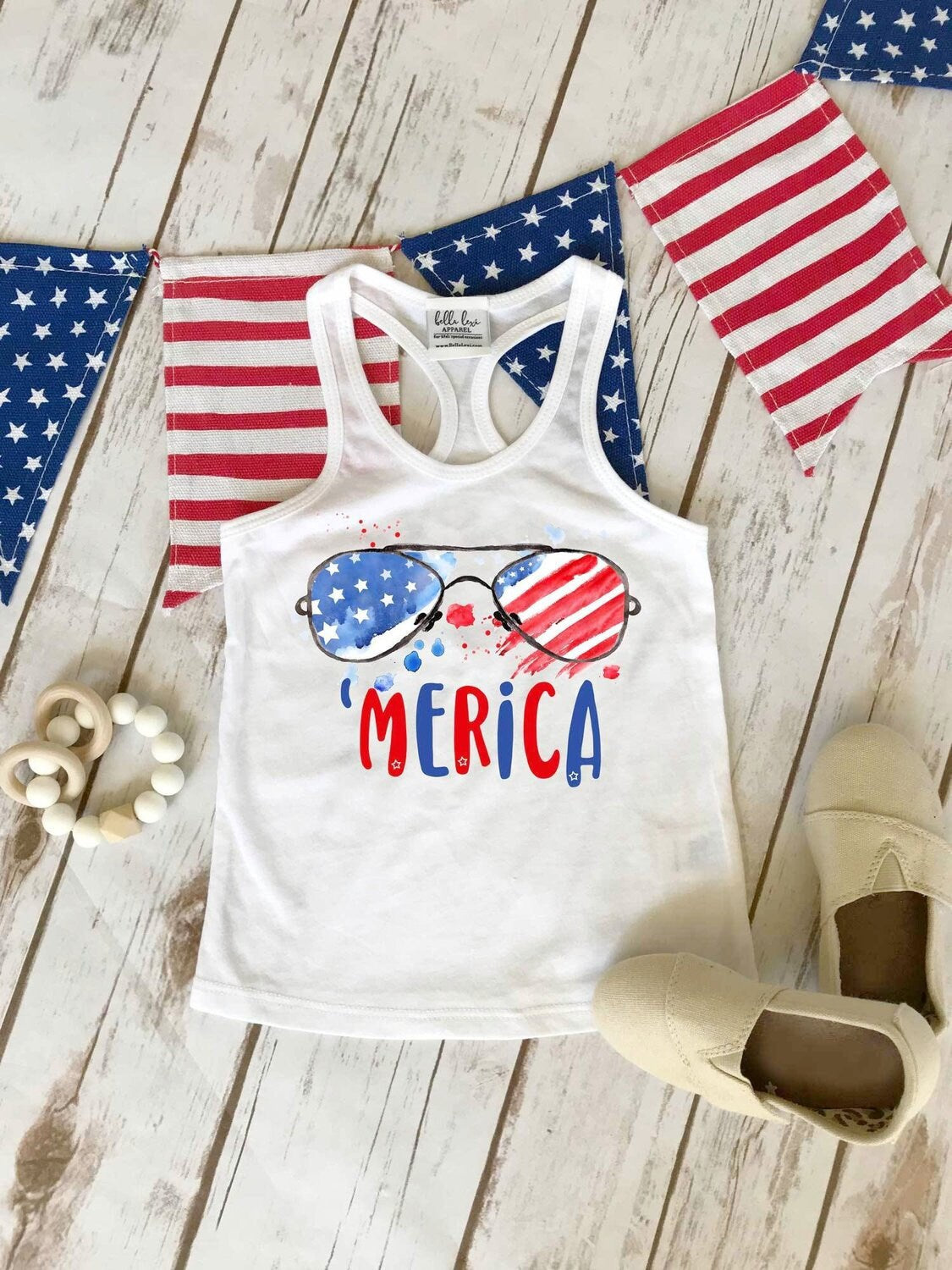 4th of July Outfit, MERICA Tank, Baby Shower Gift, Murica, Funny America Shirt, Red White Blue, 4th of July Shirts, First Fourth of July,