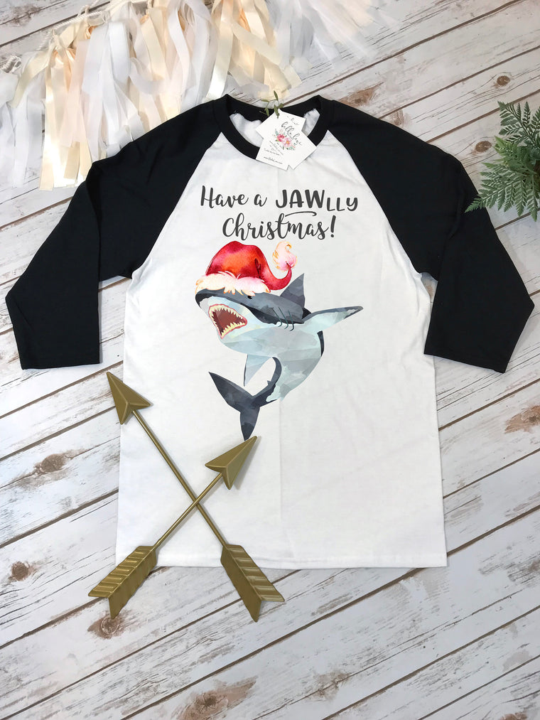Christmas Shirt, Shark Shirt, Have a JAWlly Christmas, Funny Christmas Tees, Christmas Shark, Shark Tees, Christmas Party Shirt, Shark Theme
