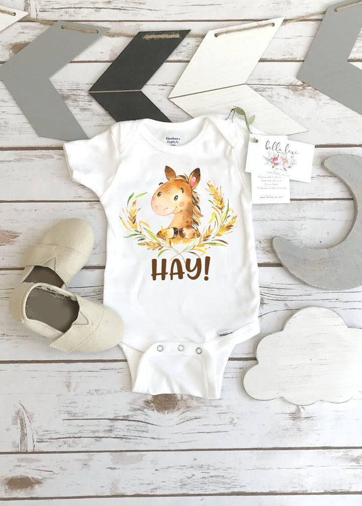 Baby Shower Gift, Horse Onesie®, Country Baby, Farm shirt, Cowgirl, New to the Herd, Farm Baby Gift, Cute Baby Clothes, Horse Theme, Horses