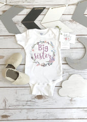 Big Sister Onesie®, Little Sister, Sisters Shirts, Big Sister Shirt, Sister Shirt, Family tees, Sister Reveal, Big Sister Announcement, Sis