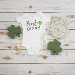 St. Patrick's Day Onesie®, Pint Sized, First St. Patty's Day, Baby Shamrock Shirt, St Patricks Day Shirts, Baby Shower Gifts, March Baby