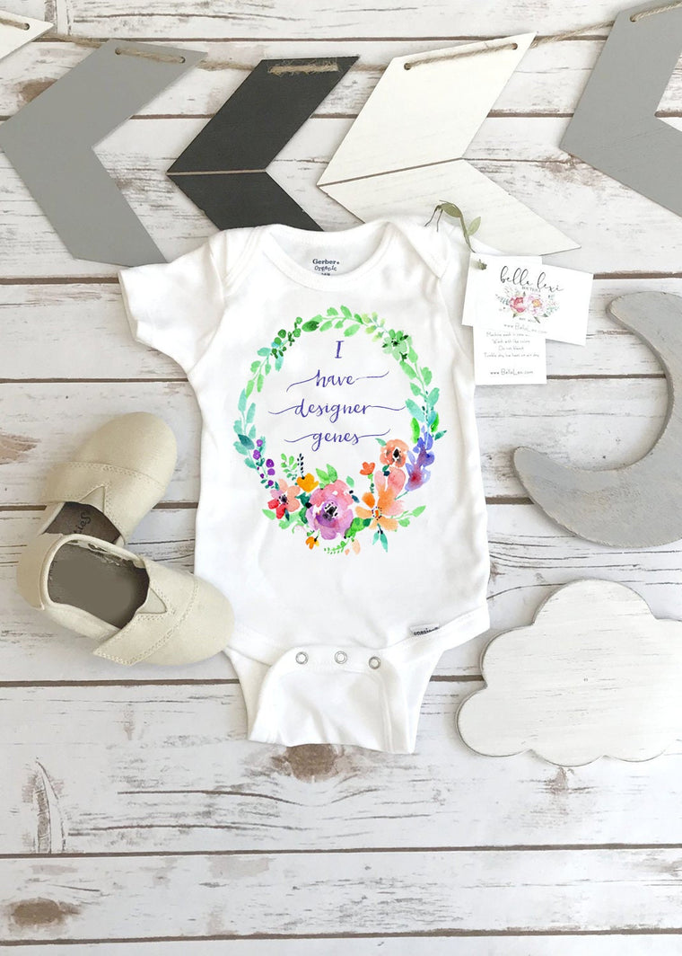 Designer Genes Onesie®, Down Syndrome Awareness, Special Baby Shower Gift, 21st chromosome, Down Right Beautiful, Special baby gift, Niece