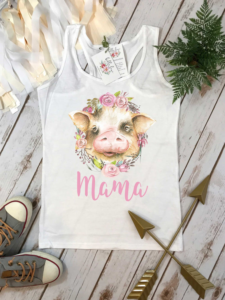 Mama Pig, With an Oink and a Moo, Farm Birthday, Piggy Birthday, Pig Shirt, Pig Mama, Pig Farmer, Cute Pig Theme, Pig Party, Piggy Shirts