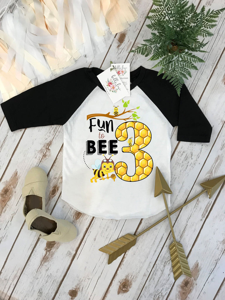Third Birthday, Bee Theme, Bee Birthday, Fun to BEE Three, 3rd Birthday, Bee Party, Third Party Theme, Boy Birthday Shirts, Wild and Three,
