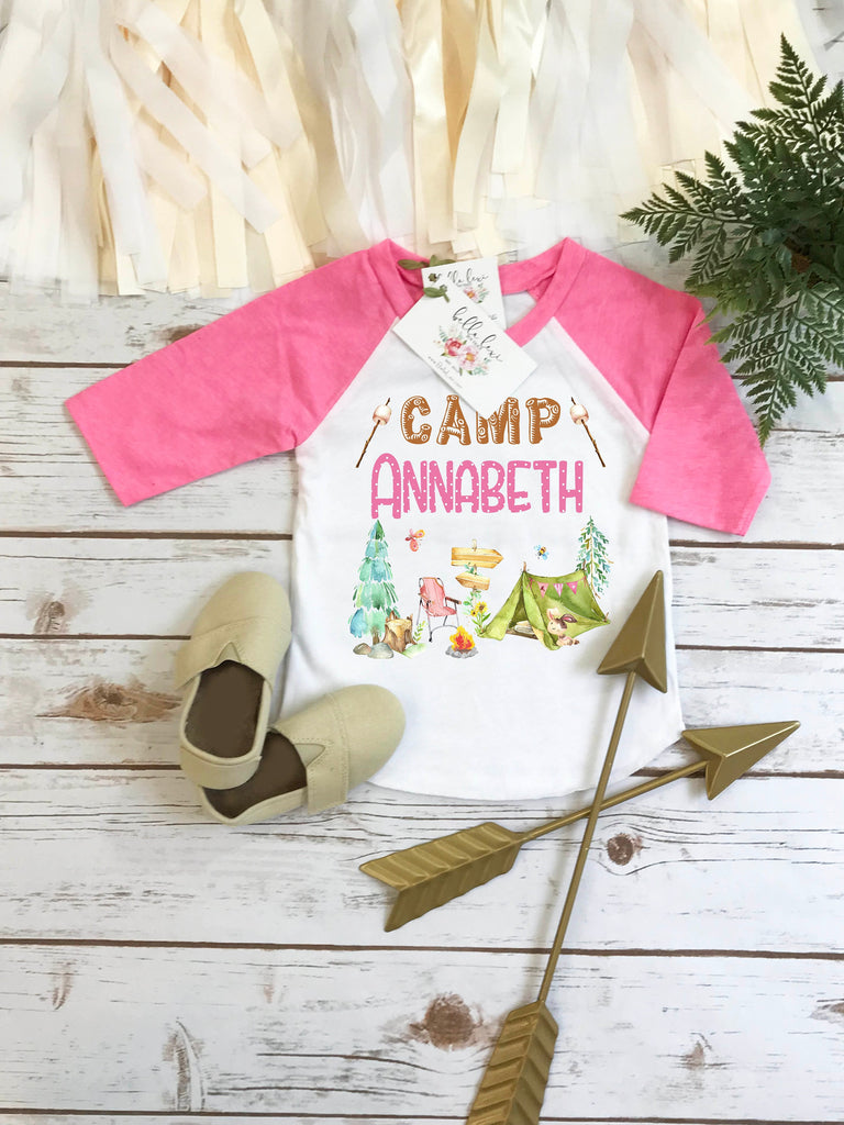 Camp Birthday Shirt, Camping Birthday, Personalized Birthday, Camping Party, Tent Party, HAPPY CAMPER theme, Four ever Wild Birthday, Camp
