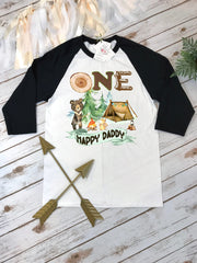 Happy Camper Shirt, First Birthday, Dad of the Happy Camper, One Happy Camper, 1st Birthday, Camping Shirt, Camping Party, Camping Birthday