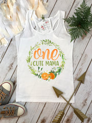 One Little Cutie, Cutie Birthday shirt, 1st Birthday, Oranges Party, Peach Party, Peaches Birthday, Peachy, Mama and Me Shirt, Cute Mommy